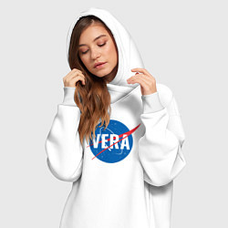 Женское худи-платье Вера в стиле NASA, цвет: белый — фото 2