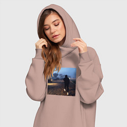 Женское худи-платье Pharaoh Philarmonia, цвет: пыльно-розовый — фото 2