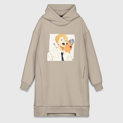 Женское худи-платье Дэнджи Почита, цвет: миндальный