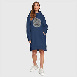 Женское худи-платье Готический витраж, цвет: тёмно-синий — фото 2