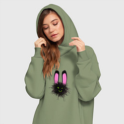 Женское худи-платье Bunny dust, цвет: авокадо — фото 2