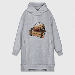 Женское худи-платье Hugs from crab, цвет: меланж