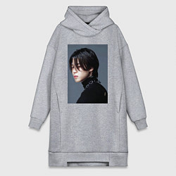 Женское худи-платье Dark side Jimin, цвет: меланж