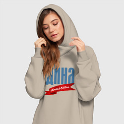 Женское худи-платье Дина - limited edition, цвет: миндальный — фото 2