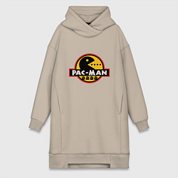 Женское худи-платье Pac-man game, цвет: миндальный
