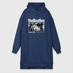 Женское худи-платье The Beatles rock, цвет: тёмно-синий