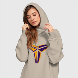 Женское худи-платье Kobe logo, цвет: миндальный — фото 2