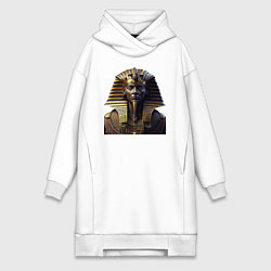 Женское худи-платье Египетский фараон, цвет: белый