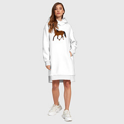 Женское худи-платье Голландская теплокровная, цвет: белый — фото 2