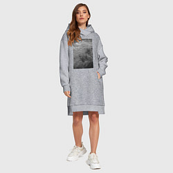Женское худи-платье Чёрные пузыри, цвет: меланж — фото 2