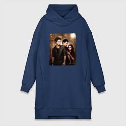 Женское худи-платье Сумерки Белла Эдвард Джейкоб, цвет: тёмно-синий