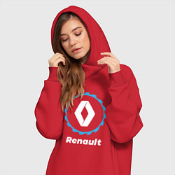 Женское худи-платье Renault в стиле Top Gear, цвет: красный — фото 2