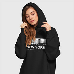 Женское худи-платье Нью-Йорк Сити, цвет: черный — фото 2
