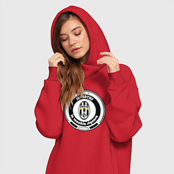 Женское худи-платье Juventus club, цвет: красный — фото 2