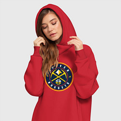 Женское худи-платье Denver Nuggets, цвет: красный — фото 2