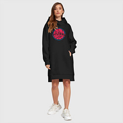 Женское худи-платье Detroit Pistons, цвет: черный — фото 2