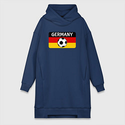 Женское худи-платье Football Germany, цвет: тёмно-синий