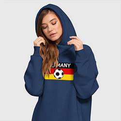 Женское худи-платье Football Germany, цвет: тёмно-синий — фото 2