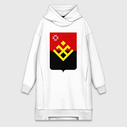 Женское худи-платье Малая Пурга, цвет: белый
