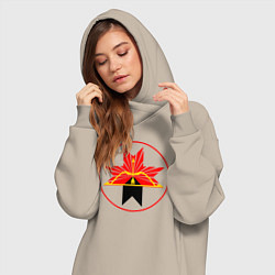 Женское худи-платье Завьяловский район, цвет: миндальный — фото 2