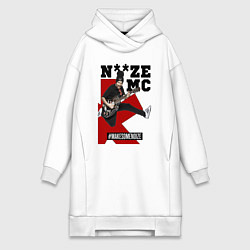 Женское худи-платье Noize MC - guitarist, цвет: белый