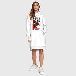 Женское худи-платье Noize MC - guitarist, цвет: белый — фото 2