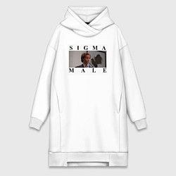 Женское худи-платье Sigma Male, цвет: белый