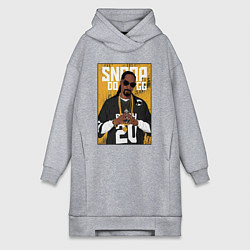 Женское худи-платье Snoop dogg с цепями, цвет: меланж