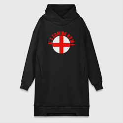 Женское худи-платье Coming home England, цвет: черный