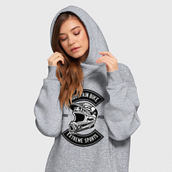 Женское худи-платье Mountain bike helmet, цвет: меланж — фото 2