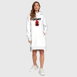 Женское худи-платье GOAT - Mike Tyson, цвет: белый — фото 2