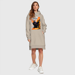 Женское худи-платье КС 2 Азимов, цвет: миндальный — фото 2