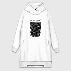 Женское худи-платье In my mind 2, цвет: белый