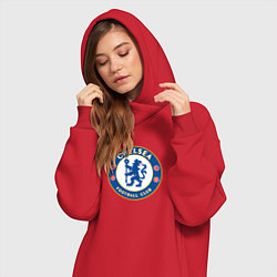 Женское худи-платье Chelsea fc sport, цвет: красный — фото 2
