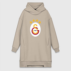 Женское худи-платье Galatasaray fc sport, цвет: миндальный