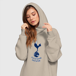 Женское худи-платье Tottenham Hotspur fc sport, цвет: миндальный — фото 2