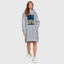 Женское худи-платье Космонавт номер один, цвет: меланж — фото 2