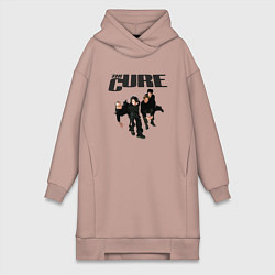 Женское худи-платье The Cure - A Band from UK, цвет: пыльно-розовый