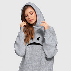 Женское худи-платье Привидение с мотором, цвет: меланж — фото 2