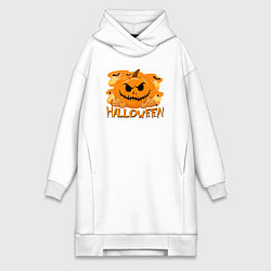 Женское худи-платье Orange holiday halloween, цвет: белый