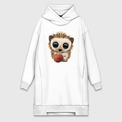 Женская толстовка-платье Ёжик баскетболист