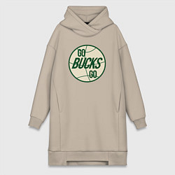 Женская толстовка-платье Go bucks go