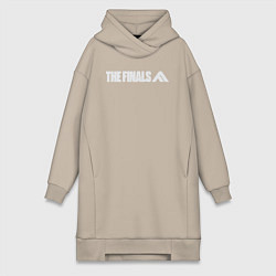 Женское худи-платье The finals logo, цвет: миндальный