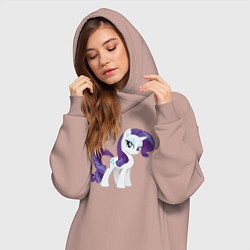 Женское худи-платье Рарити из My Little Pony в кино, цвет: пыльно-розовый — фото 2