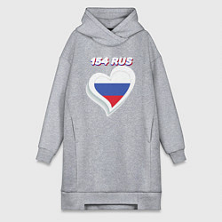 Женское худи-платье 154 регион Новосибирская область, цвет: меланж