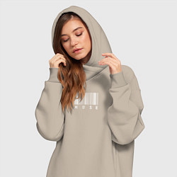 Женское худи-платье Muse штрихкод, цвет: миндальный — фото 2