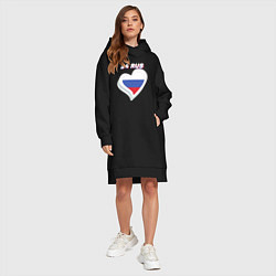 Женское худи-платье 34 регион Волгоградская область, цвет: черный — фото 2