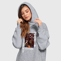 Женское худи-платье Радостная Помни Удивительный цифровой цирк, цвет: меланж — фото 2