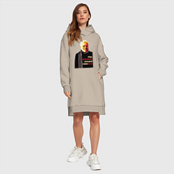Женское худи-платье Гарольд - скрывающий боль, цвет: миндальный — фото 2