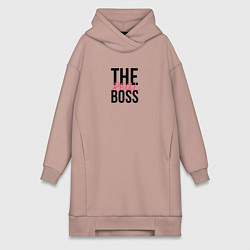 Женское худи-платье The real boss, цвет: пыльно-розовый